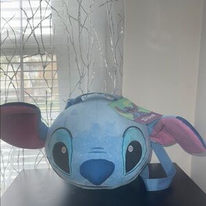 Blue Stitch Plush Backpack